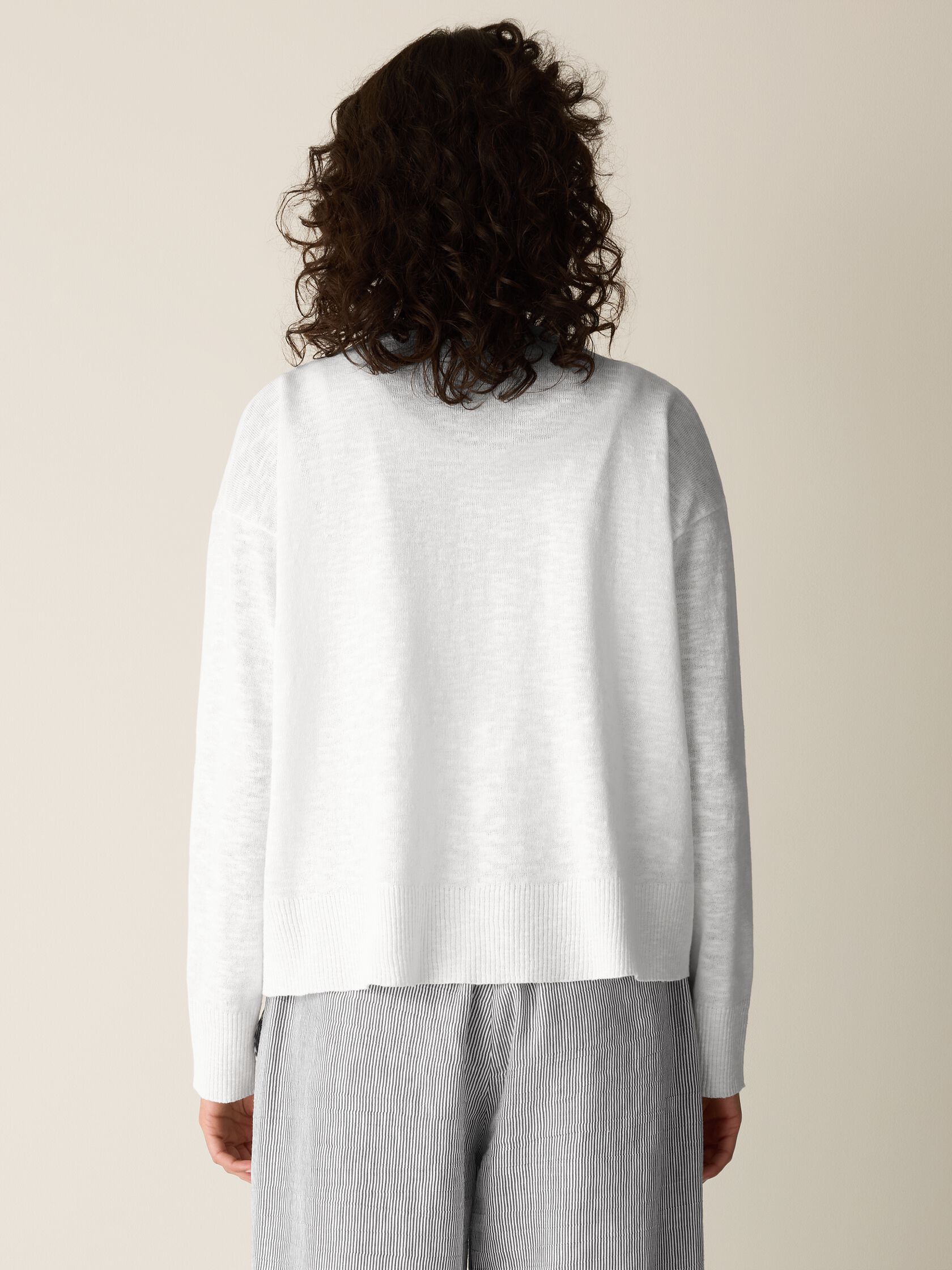 Organic Linen Cotton Slub Slouchy Cardigan