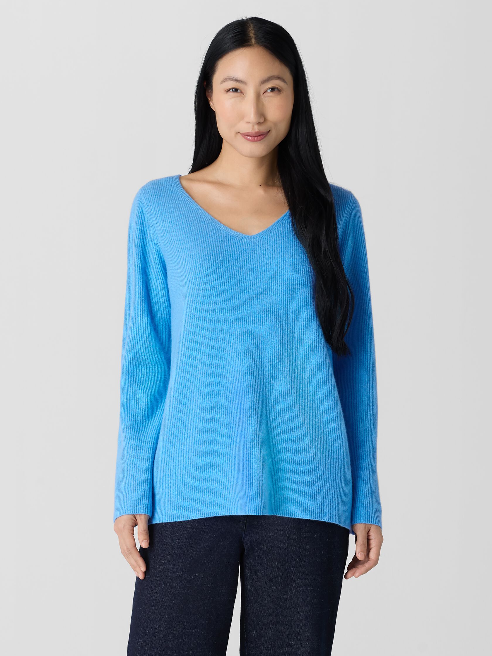 Italian Cashmere V-Neck Top