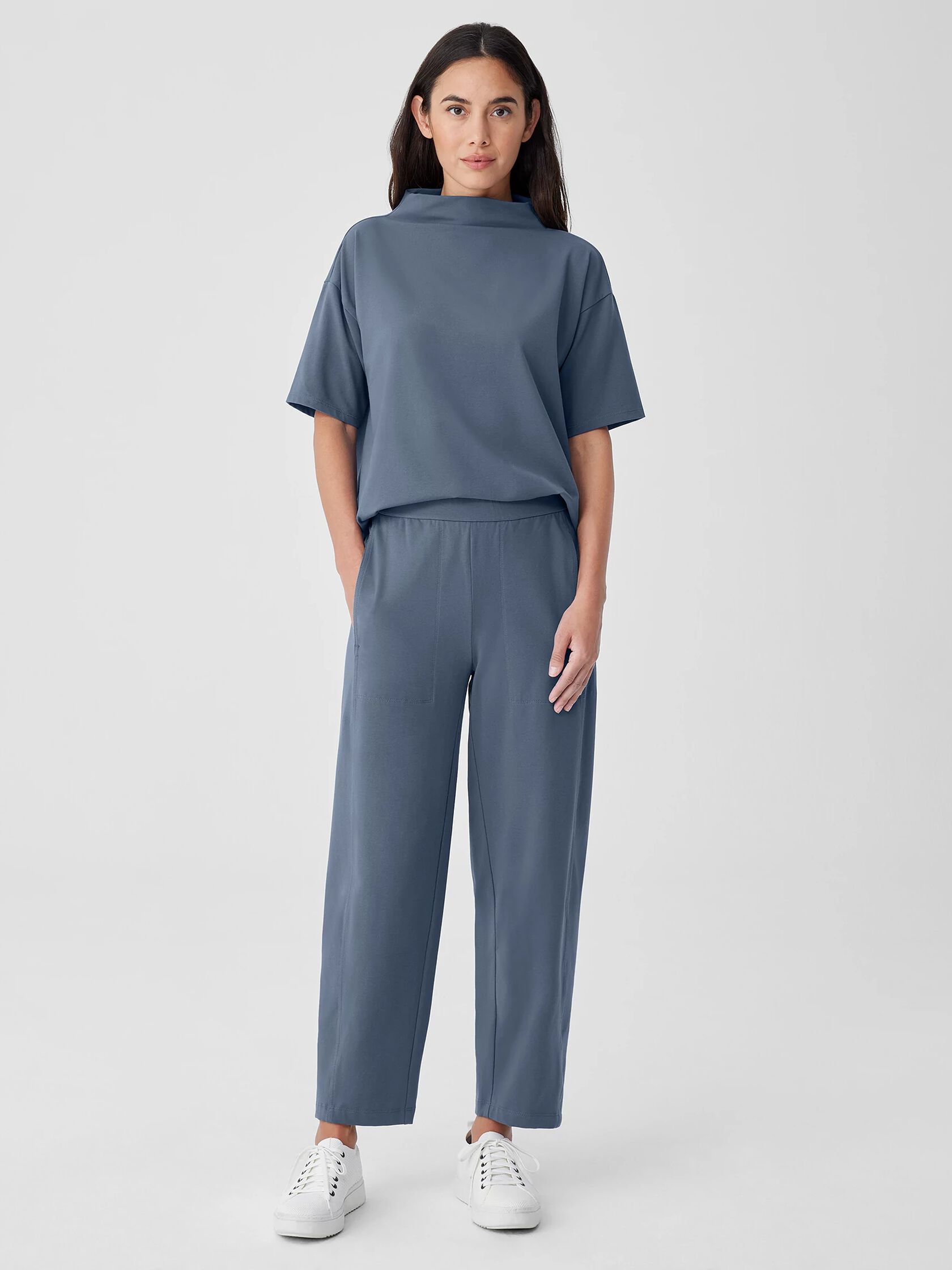 Pima Cotton Stretch Jersey Lantern Pant