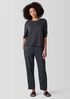 Organic Linen Cotton Cord Crew Neck Top