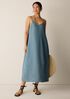 Washed Organic Linen D&eacute;lav&eacute; Lantern Dress