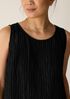Textured Silk Jacquard Ballet Neck Tank