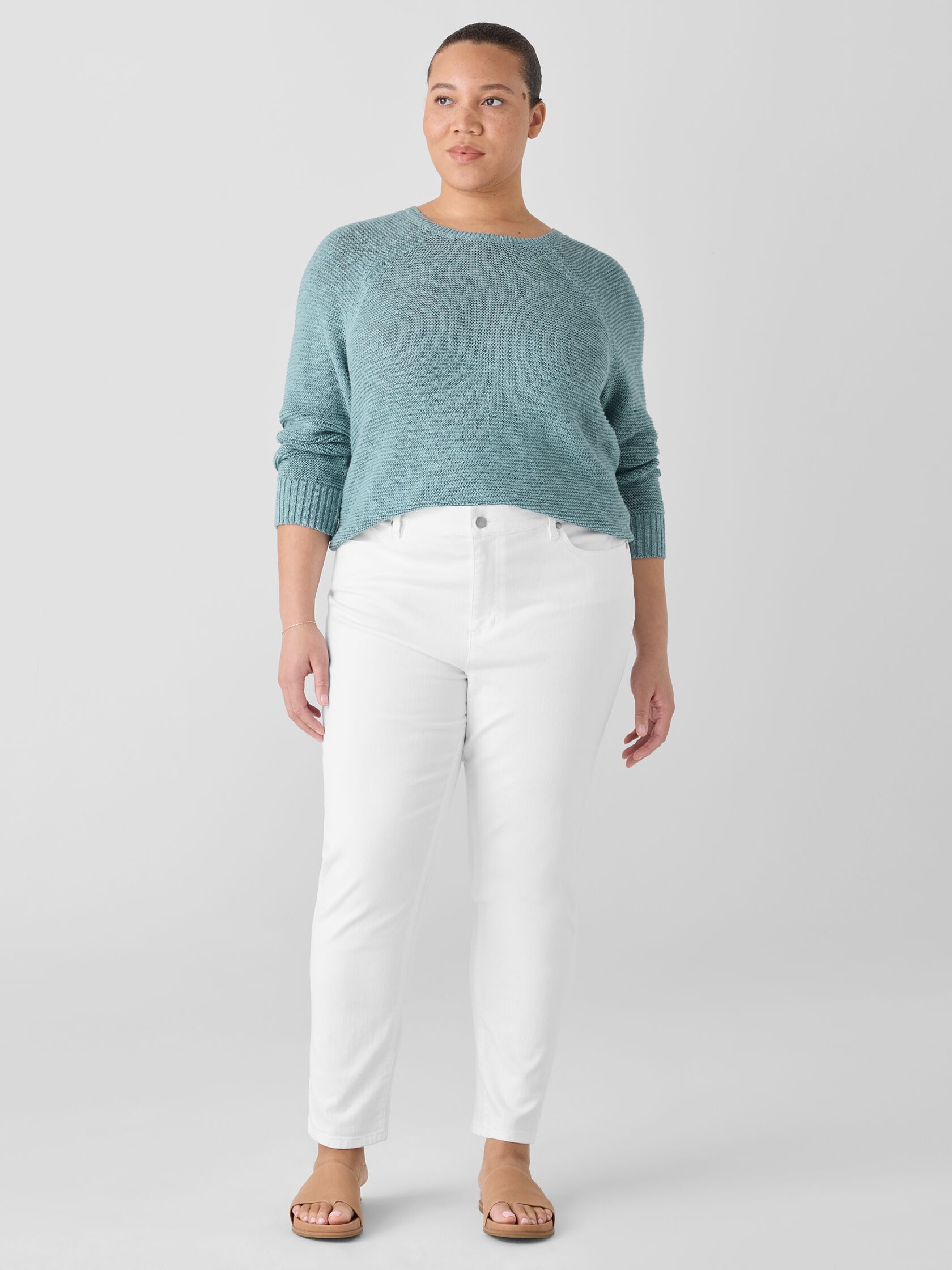 Garment-Dyed Organic Cotton Denim Slim Jean