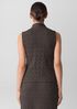 Bubble Jacquard Funnel Neck Top