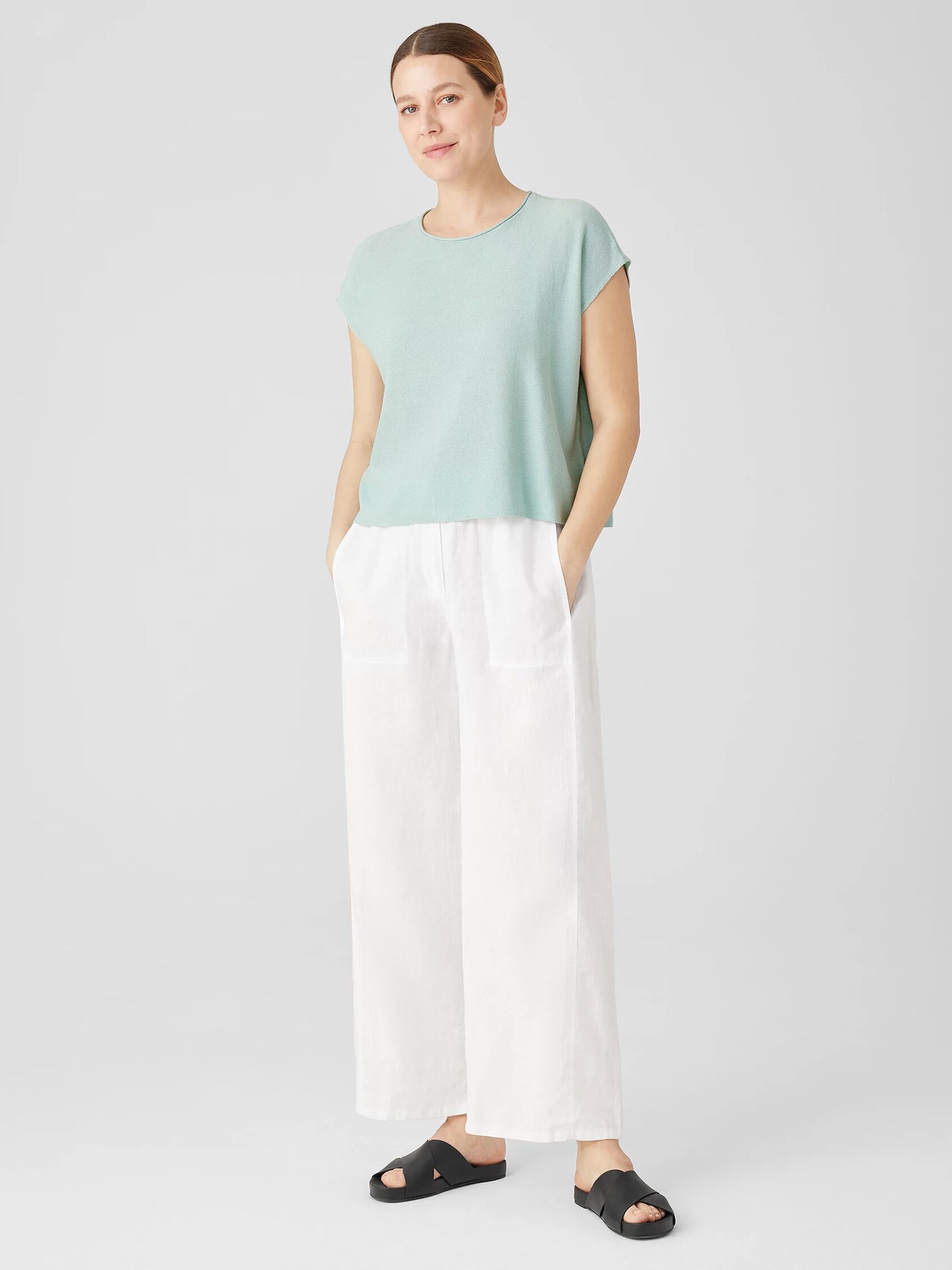 Organic Linen Cotton Seed Square Top