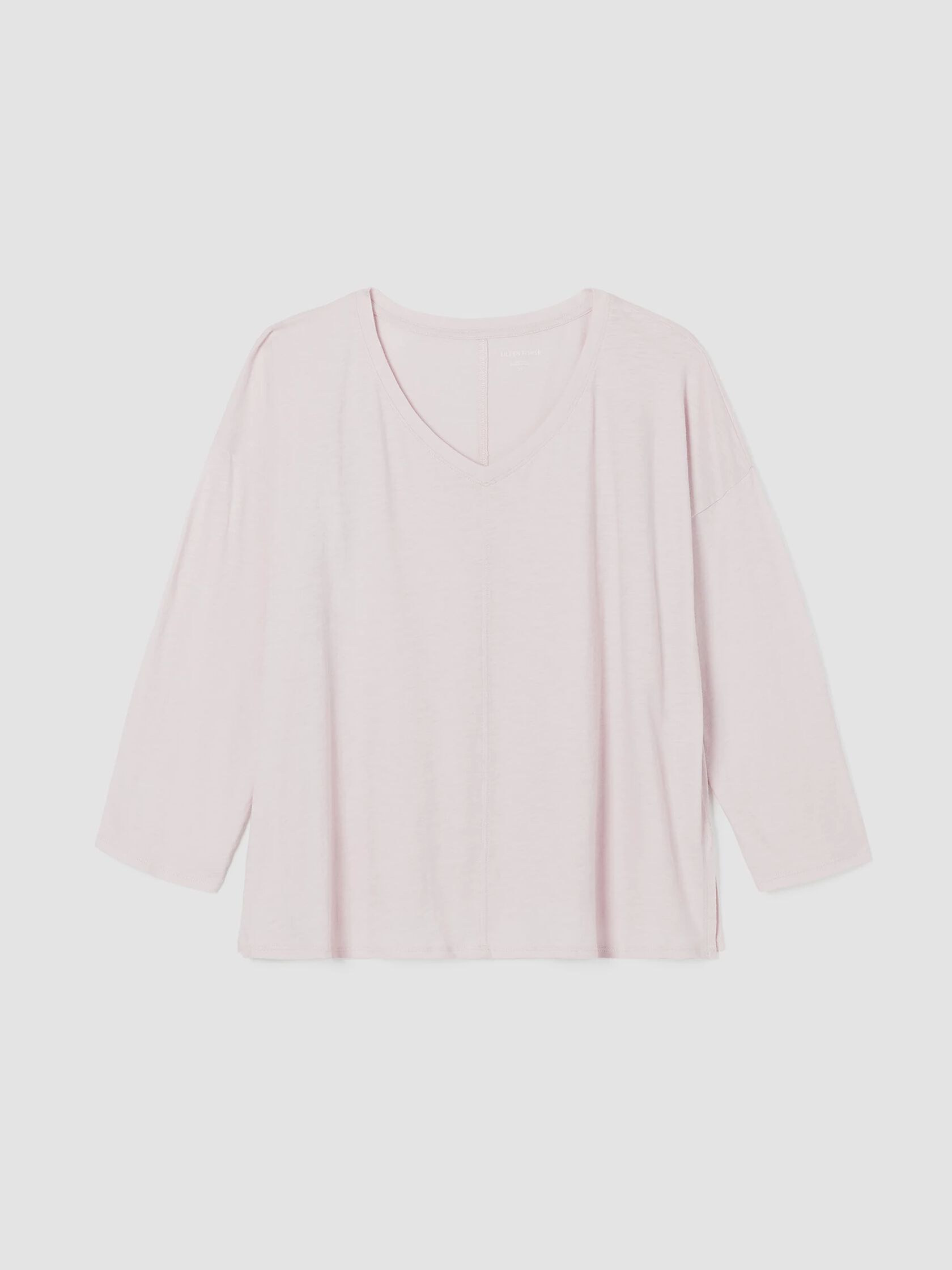 Organic Cotton Slub V-Neck Top