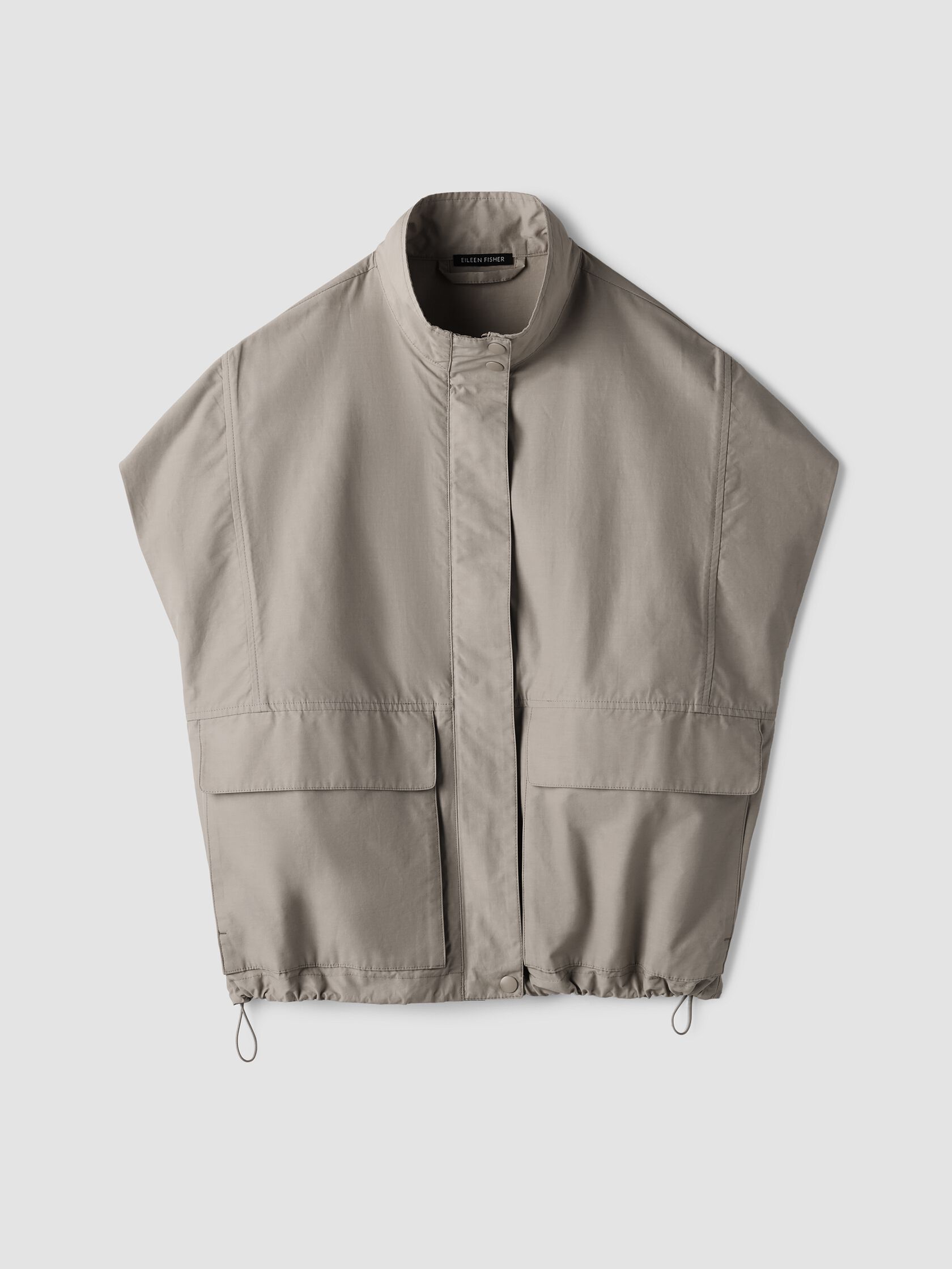 Light Cotton Nylon High Collar Vest