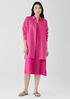 Organic Handkerchief Linen Classic Collar Long Shirt