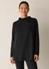 Cozy Brushed Terry Hug Funnel Neck Long Top