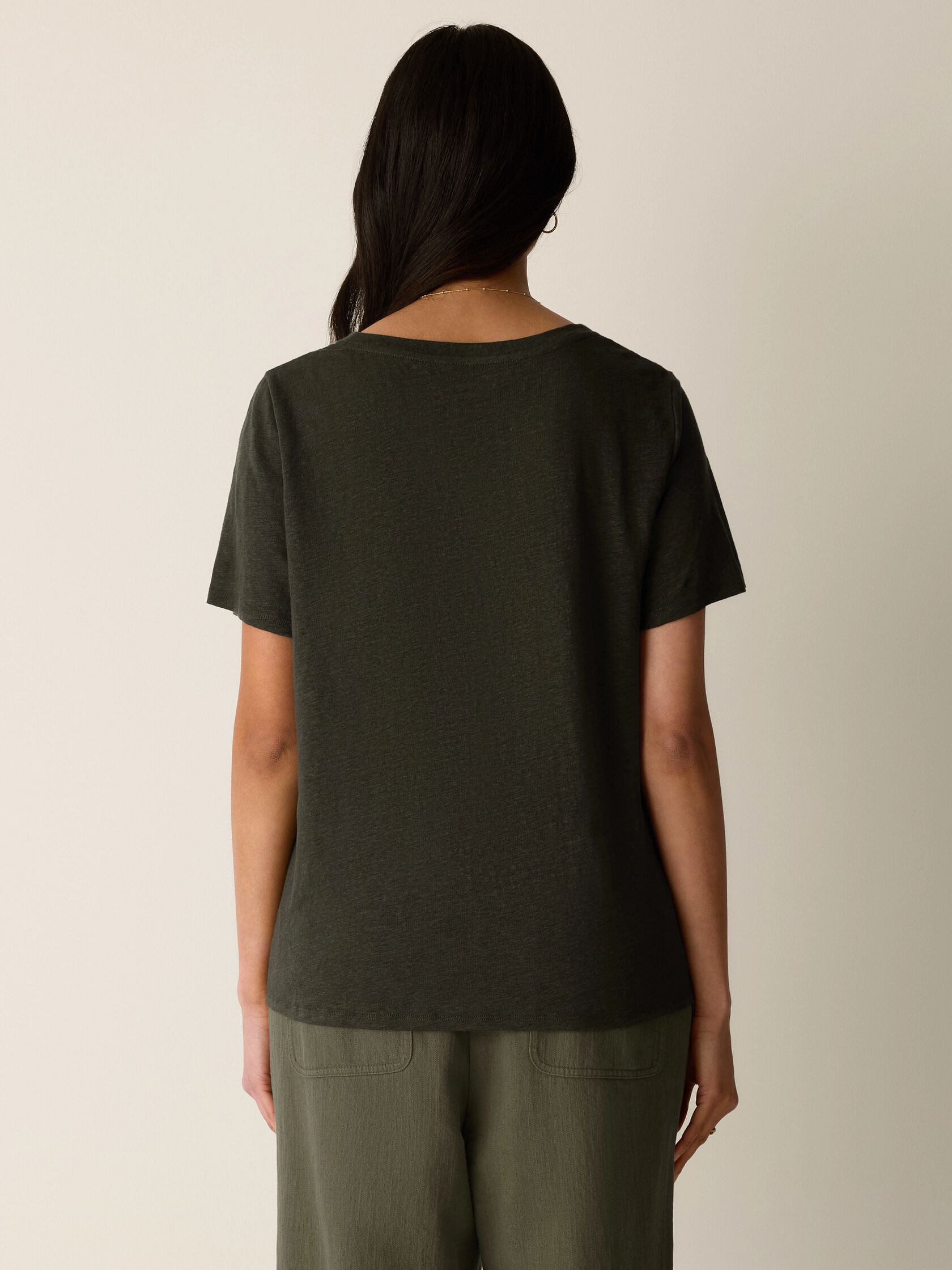 Organic Linen Jersey Crew Neck Tee