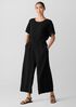Woven Plissé Jumpsuit