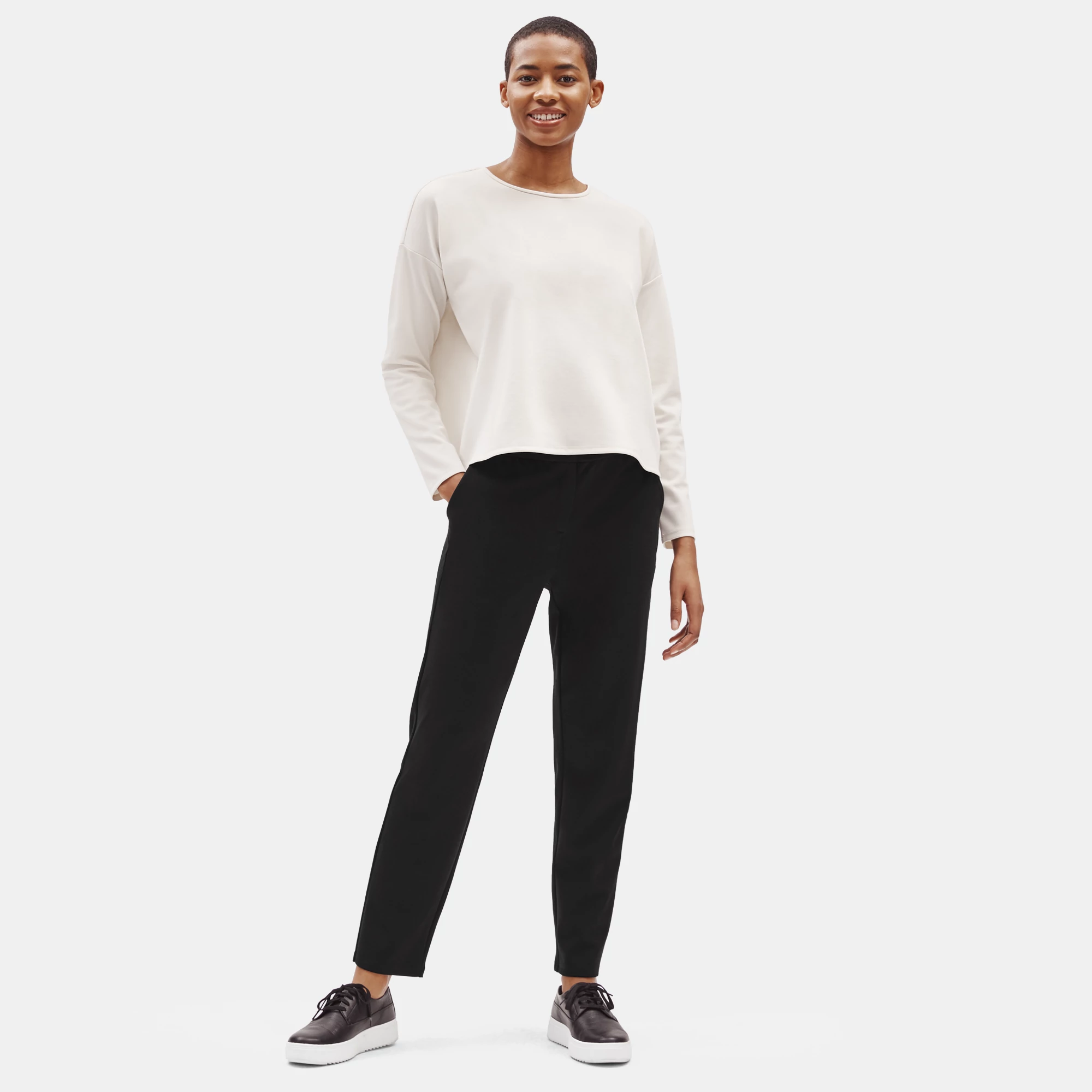 Flex Tencel Ponte Slouchy Pant | EILEEN 