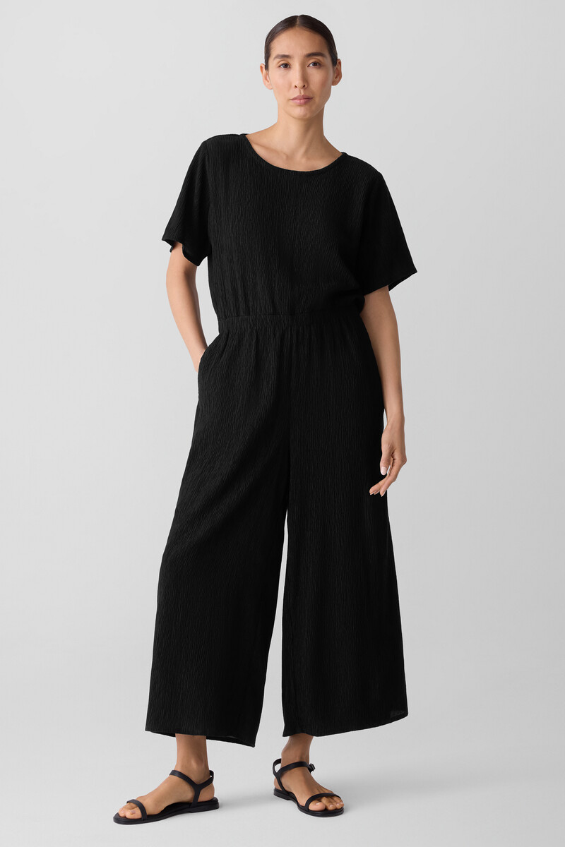 Woven Plissé Jumpsuit Woven Plissé Jumpsuit