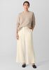 Stretch Wool Crepe Wide-Leg Trouser