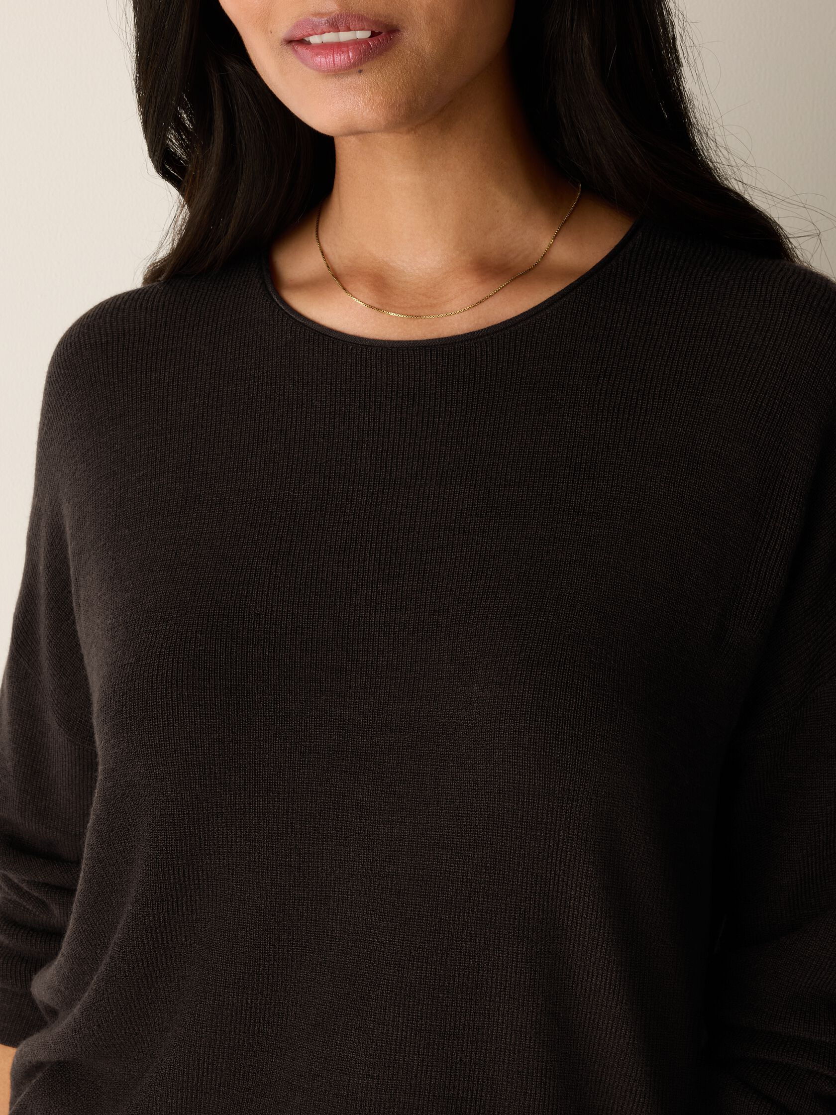 Superfine Merino Crew Neck Top in Regenerative Wool