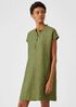 Washed Organic Linen Delave Shirtdress