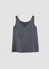 Stretch Silk Charmeuse V-Neck Tank