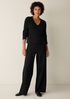 Italian Cashmere Ribbed V-Neck Top