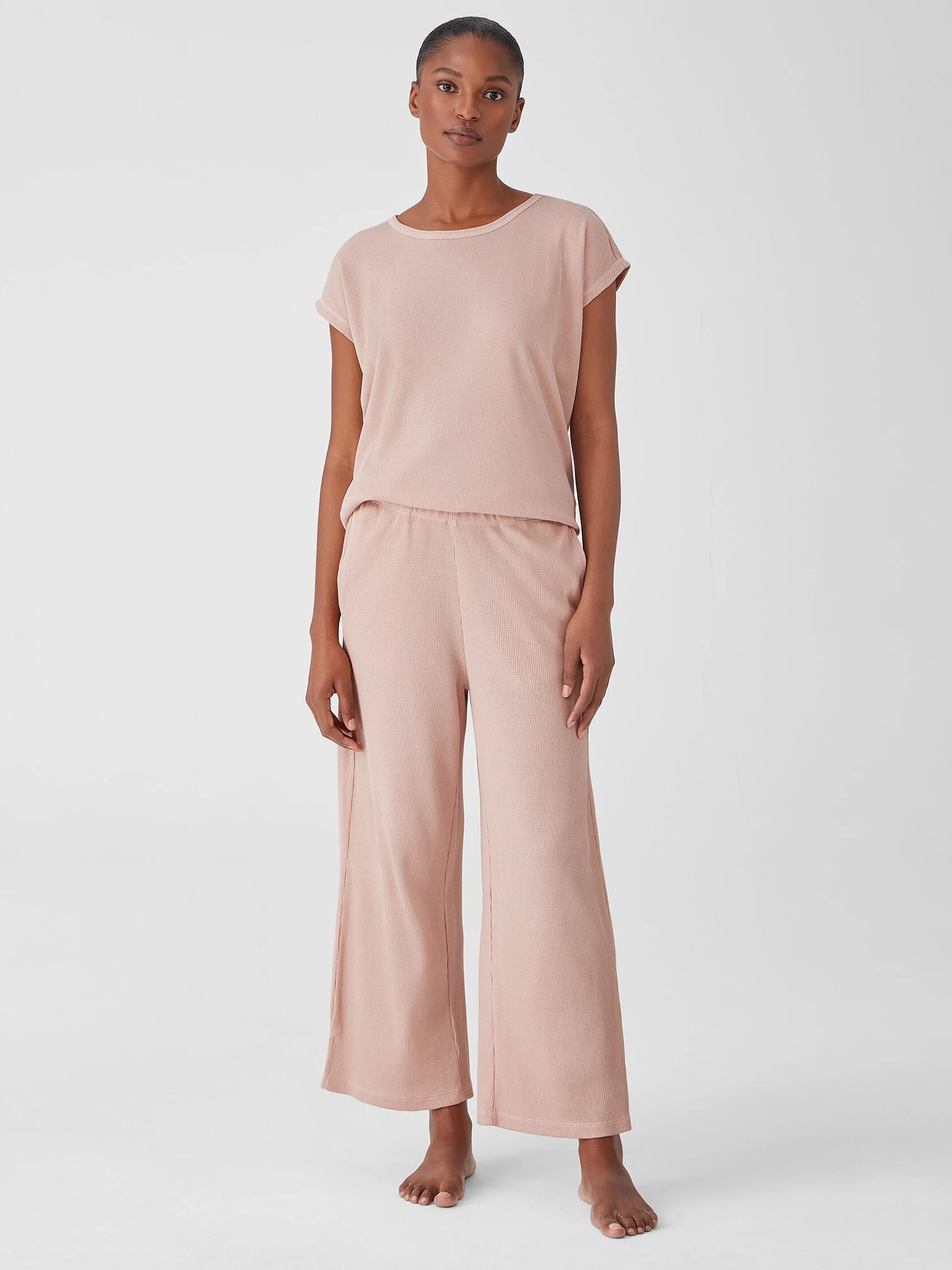 Cozy Organic Cotton Thermal Wide-Leg Pant