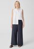 Washed Organic Cotton Poplin Wide-Leg Pant