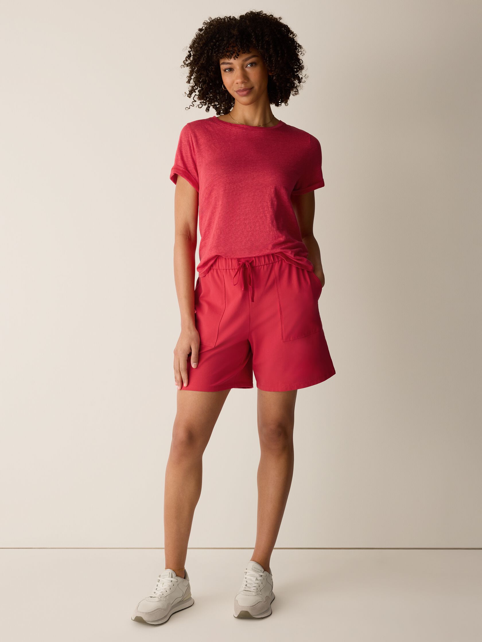 Pima Cotton Stretch Jersey Walking Shorts