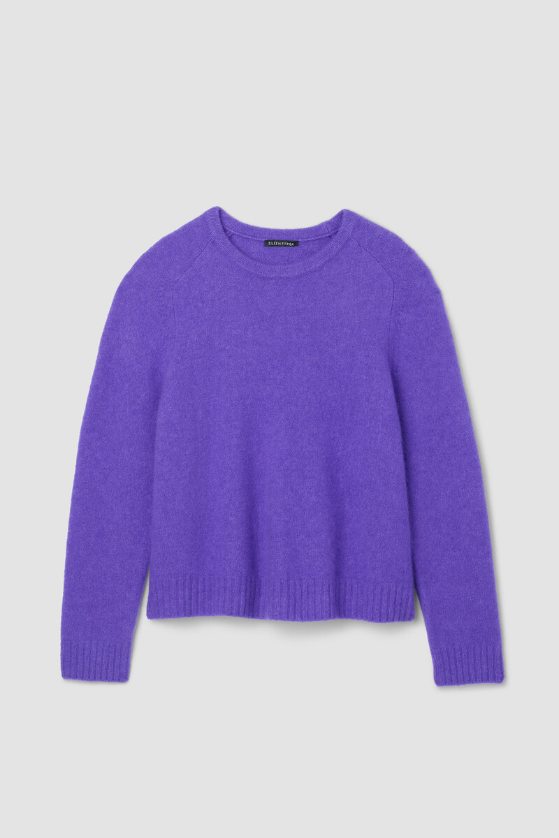 Cashmere Silk Boucle Bliss Crew Neck Top Cashmere Silk Boucle Bliss Crew Neck Top