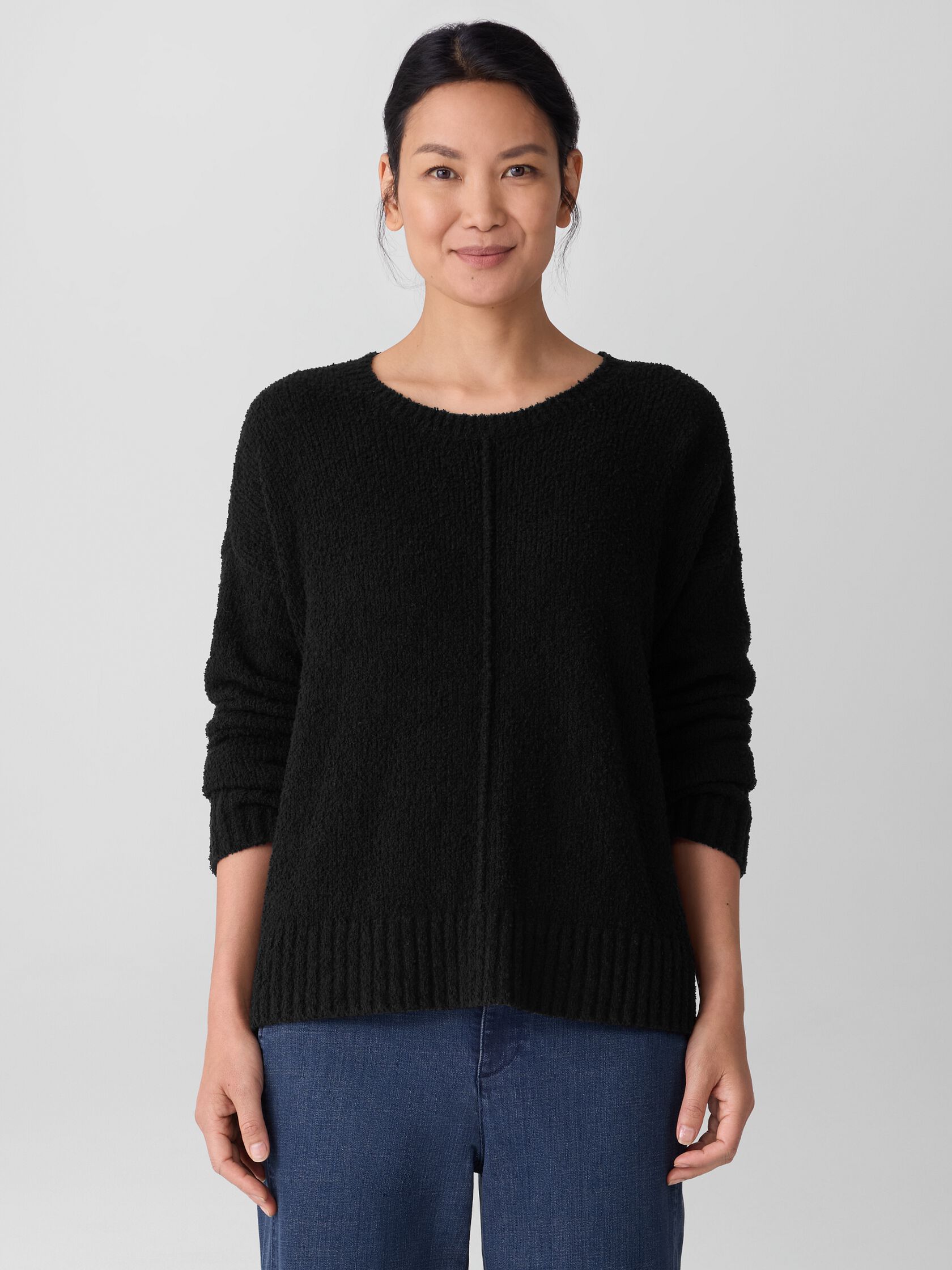 Cotton Fluff Crew Neck Top
