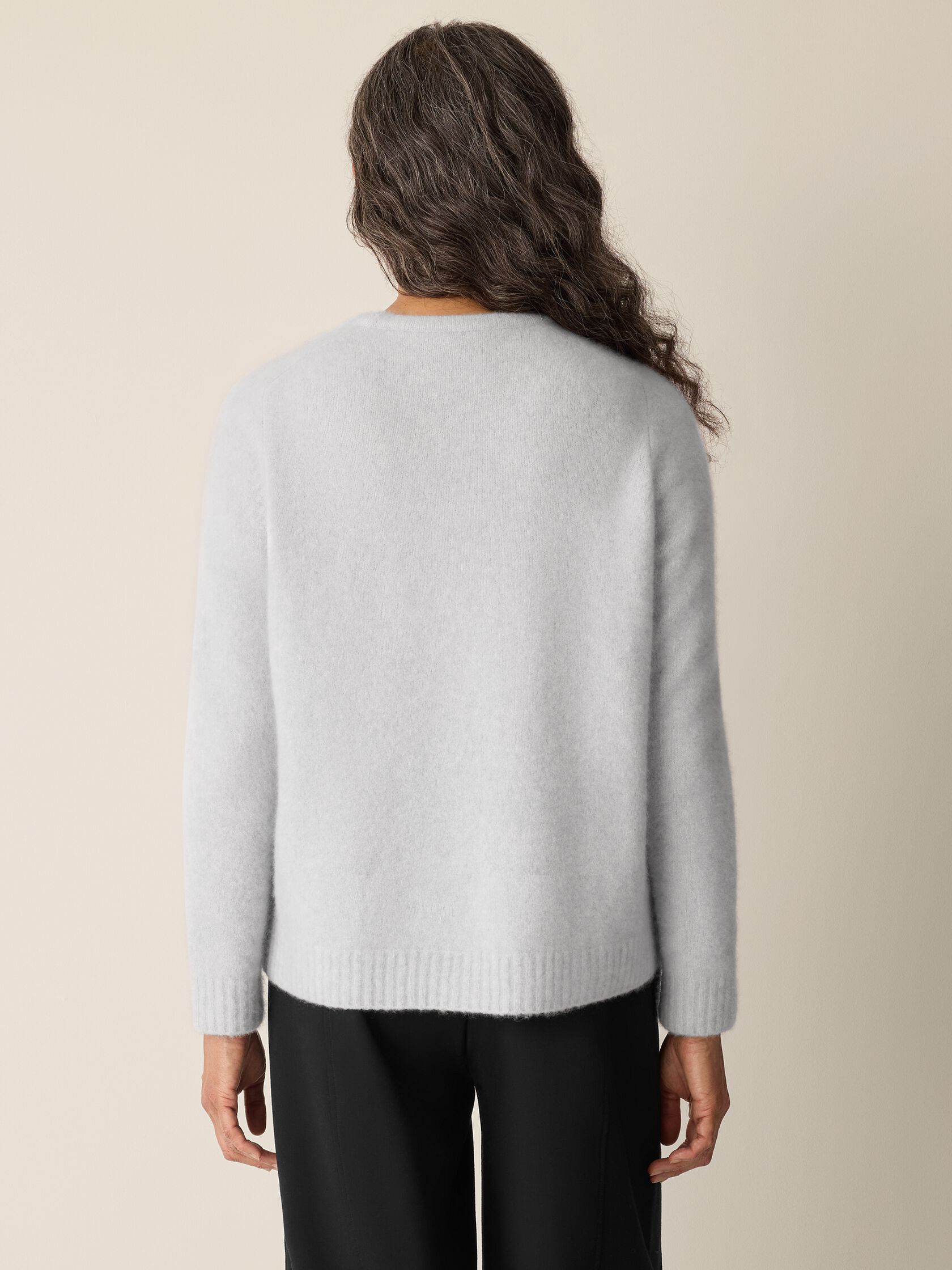 Cashmere Silk Boucle Bliss Crew Neck Top