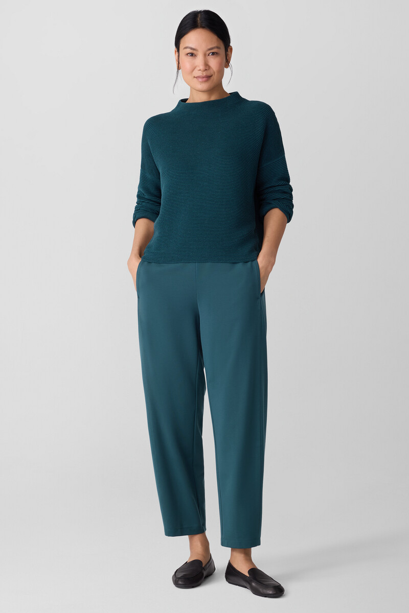 Peruvian Cotton Blend Funnel Neck Top Peruvian Cotton Blend Funnel Neck Top