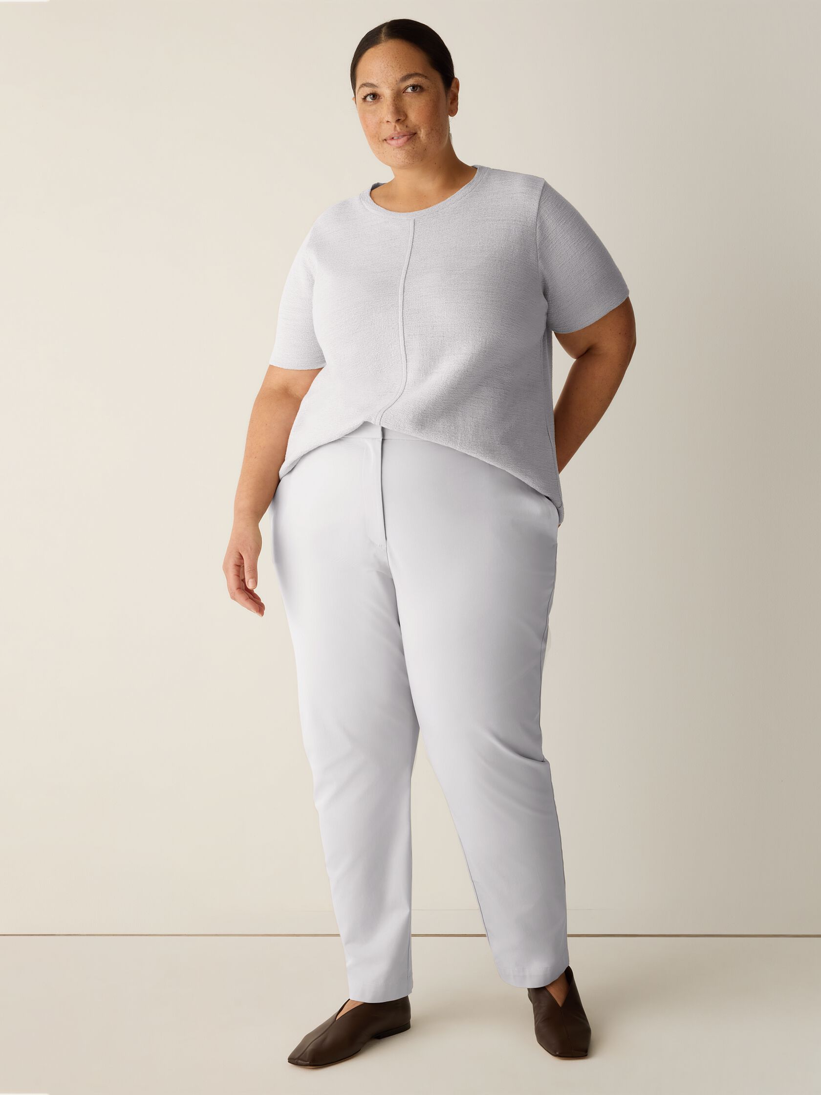 Stretch Cotton Twill Slim Pant