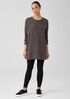 Organic Cotton Slubby Rib Knit Crew Neck Top