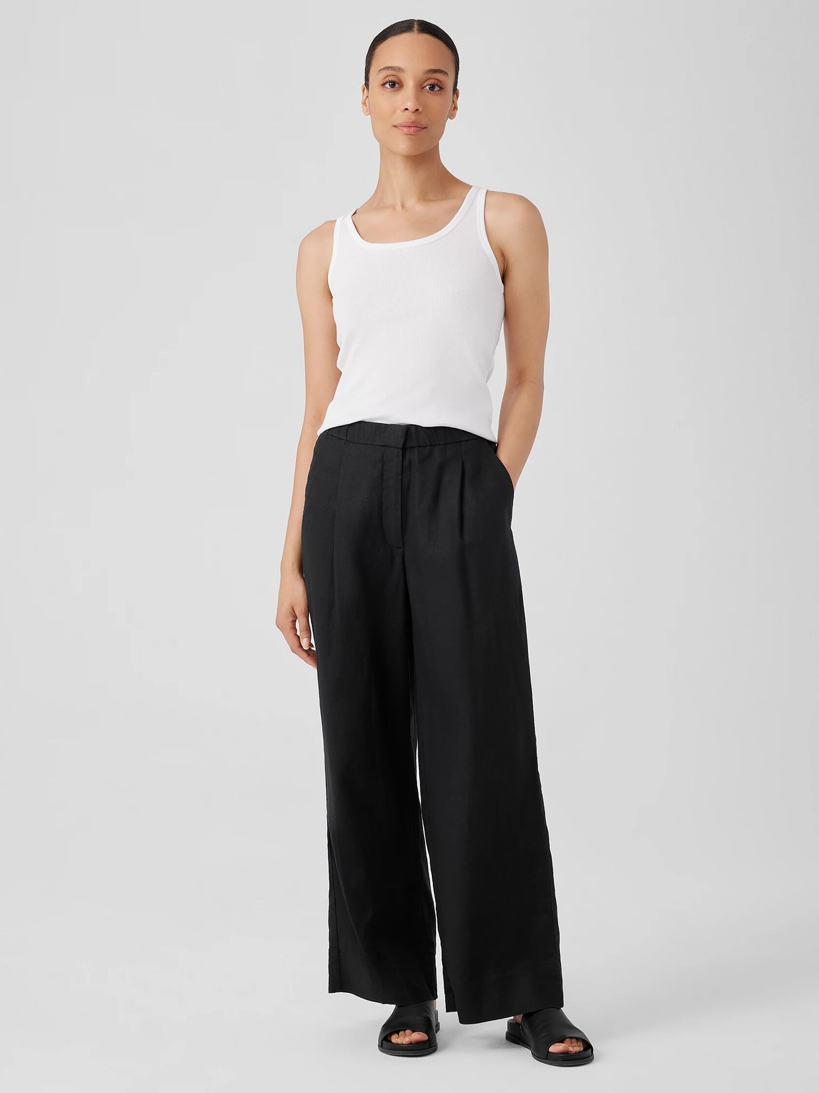Organic Cotton Stretch Rib Slim Tank
