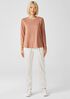 Organic Linen Jersey Crew Neck Top