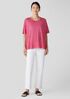 Organic Cotton Hazy Slub Crew Neck Tee