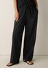 Slubby Organic Cotton Linen Full-Length Straight Pant