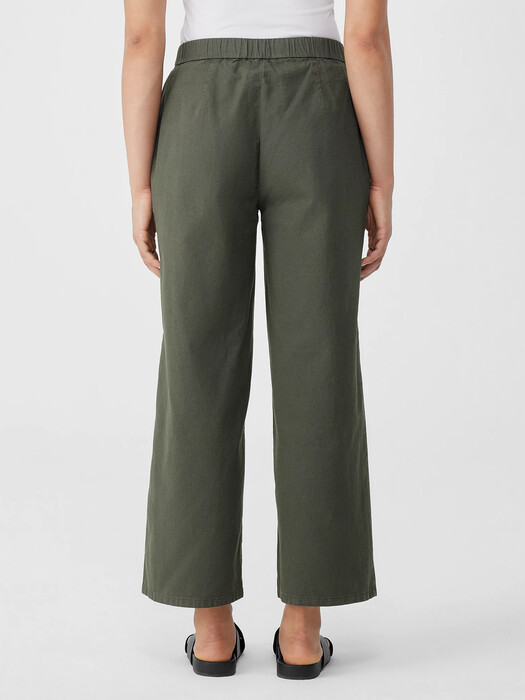 Cotton Hemp Stretch Wide-Leg Pant