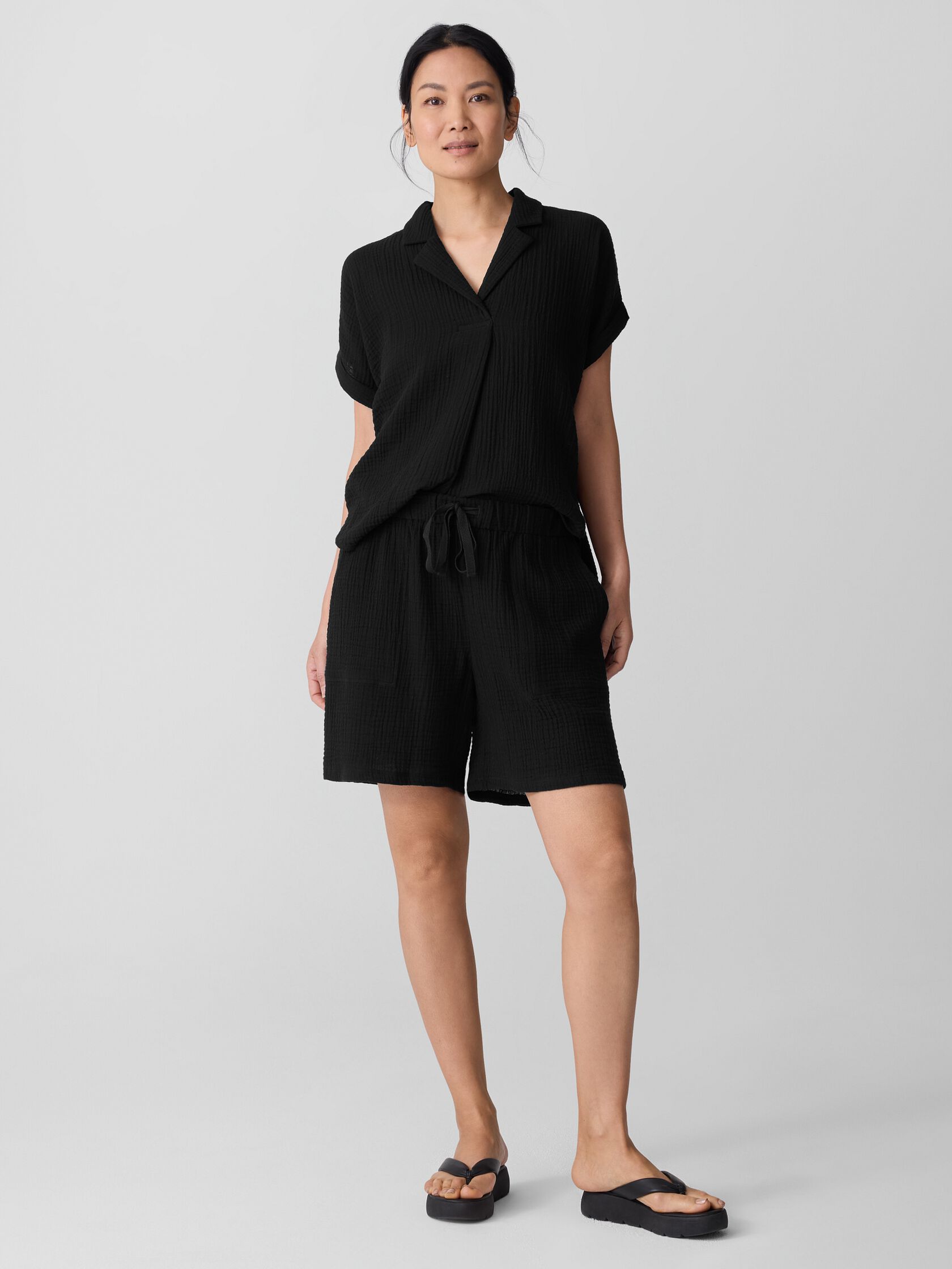 Organic Cotton Lofty Gauze Walking Shorts