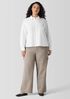 Washed Organic Cotton Poplin Classic Collar Short Shirt