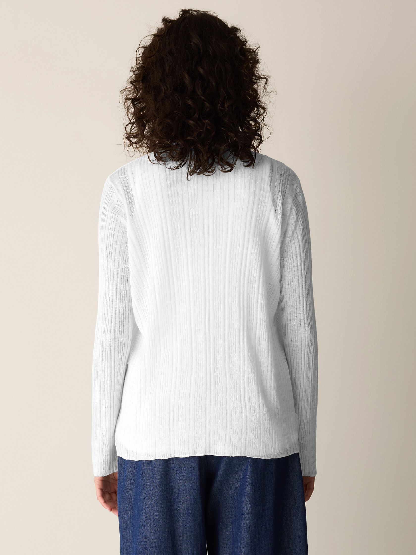 Organic Linen Cotton V-Neck Cardigan