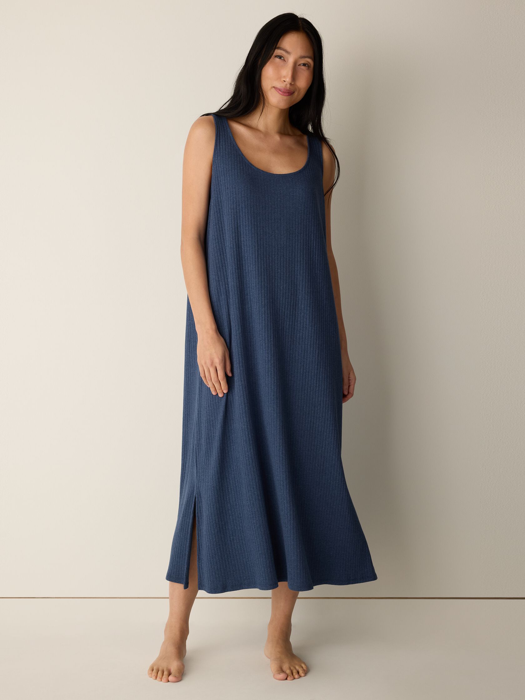 Organic Cotton Rib Tank Sleep Dress