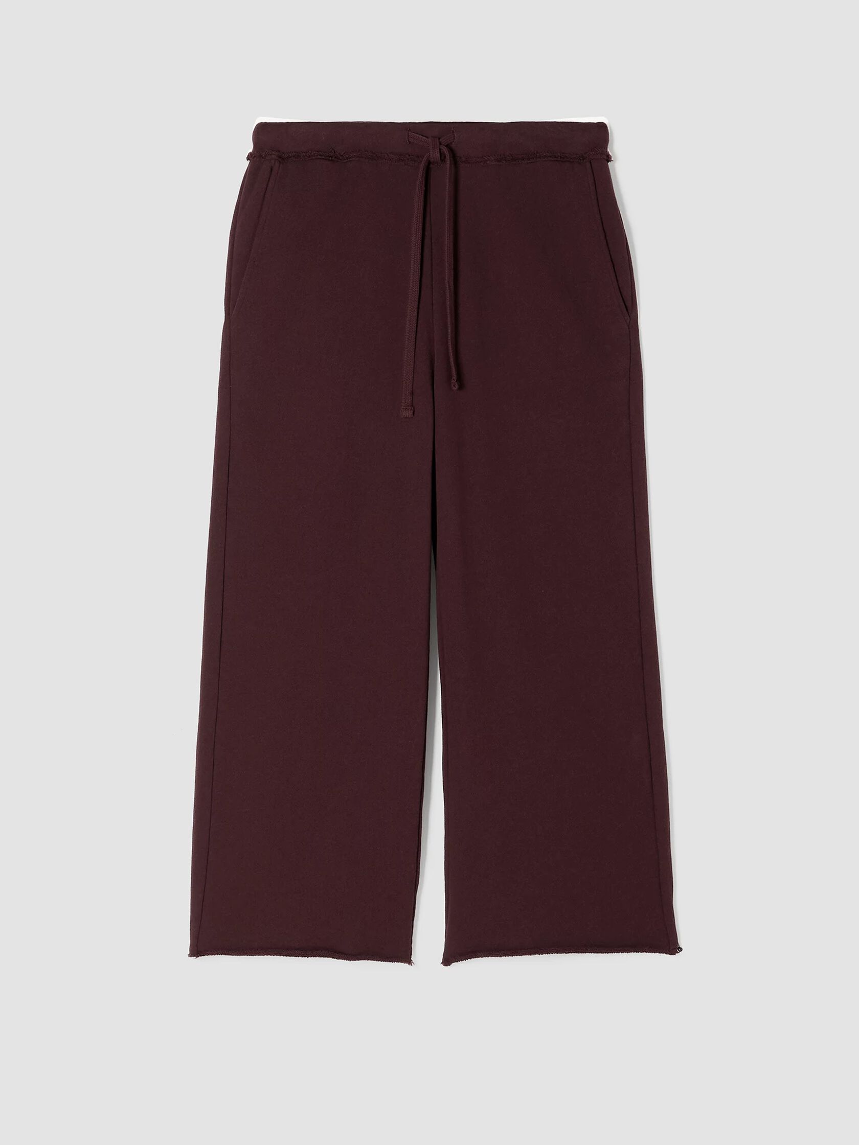 Organic Cotton French Terry Wide-Leg Pant