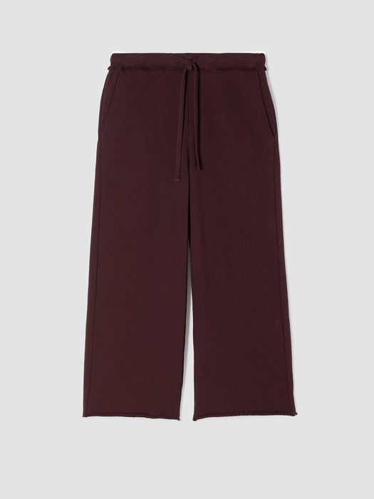 Organic Cotton French Terry Wide-Leg Pant