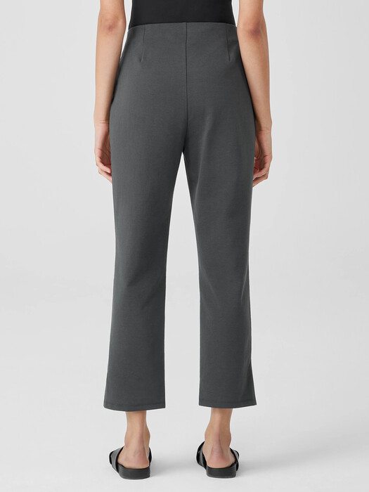 Cotton Blend Ponte Pant with Slits