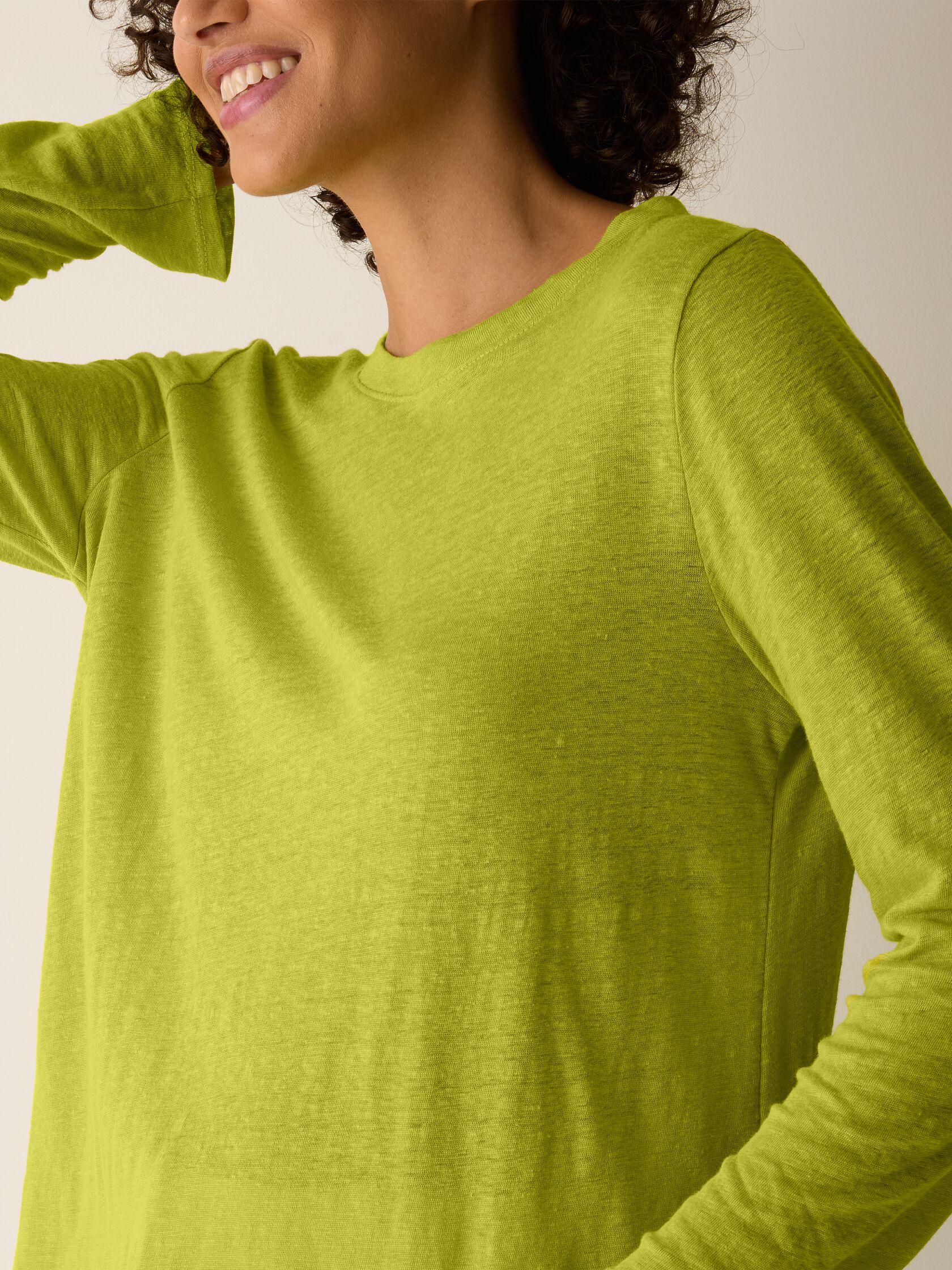 Organic Linen Jersey Long-Sleeve Tee