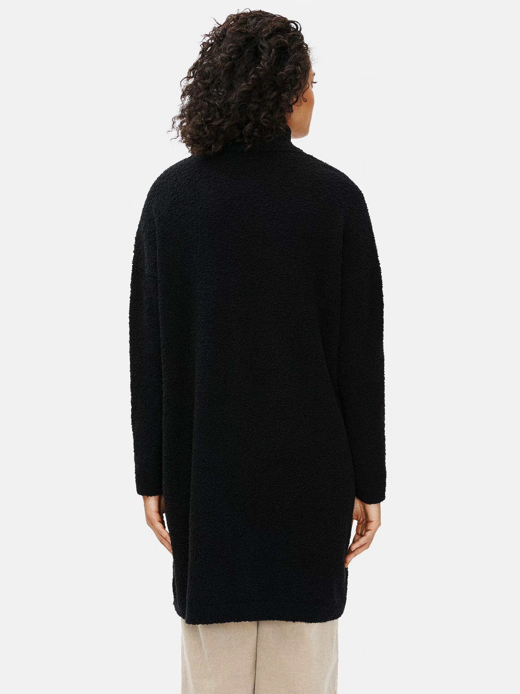 Organic Cotton Boucle Long Cardigan