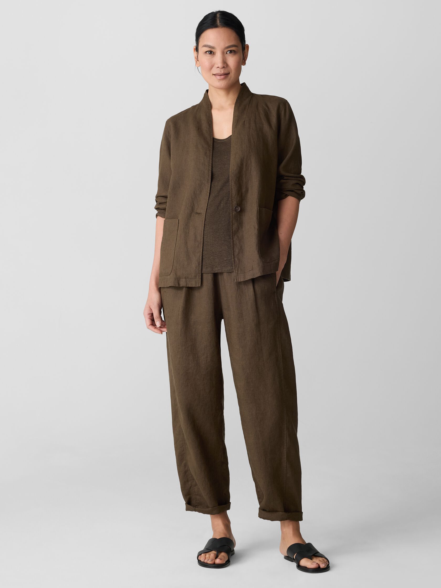 Organic Linen Jersey Scoop Neck Tank