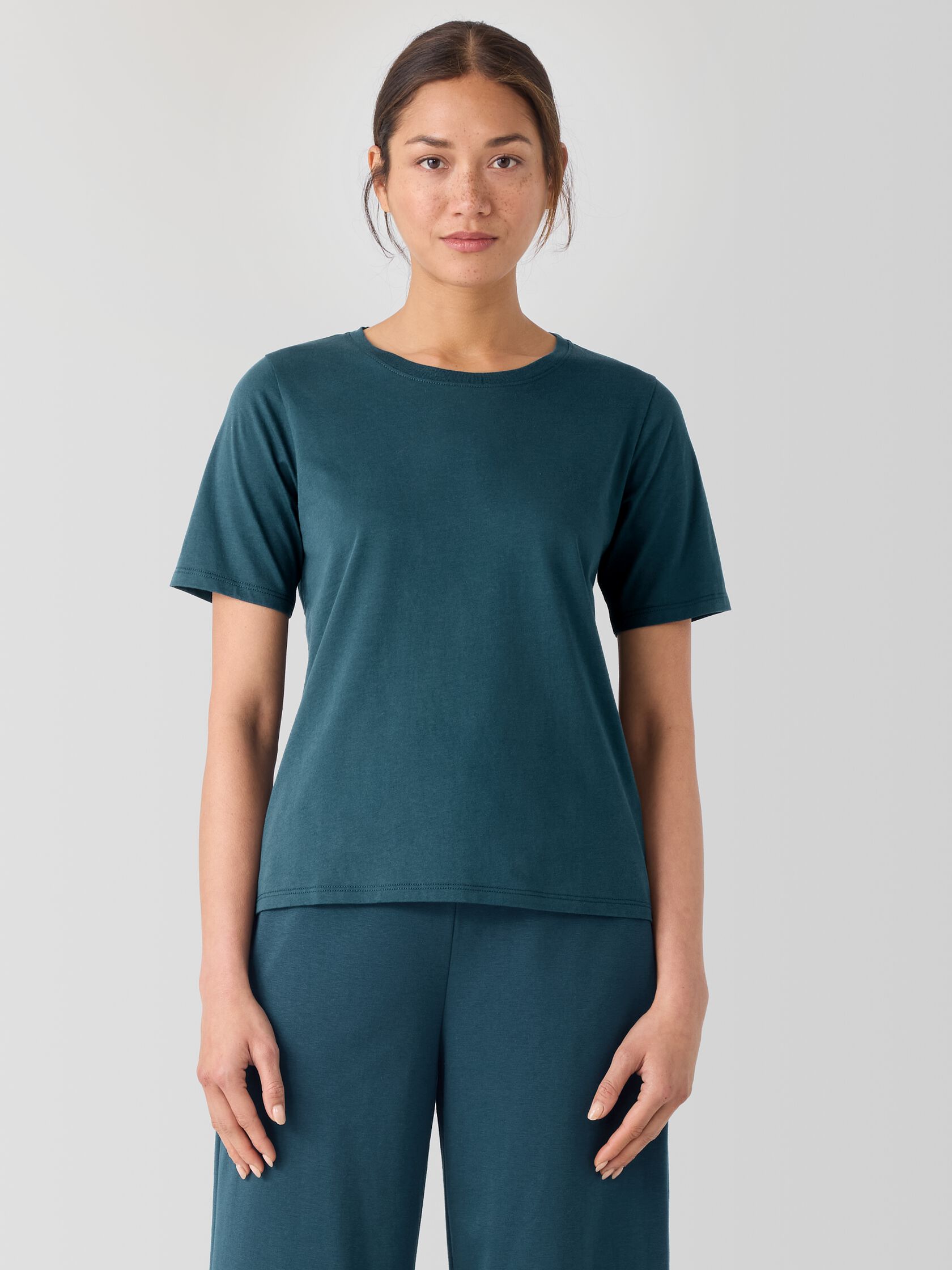 Organic Pima Cotton Jersey Round Neck Tee