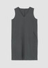 Cotton Blend Ponte V-Neck Dress
