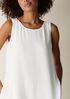 Silk Georgette Crepe Ballet Neck Long Tank