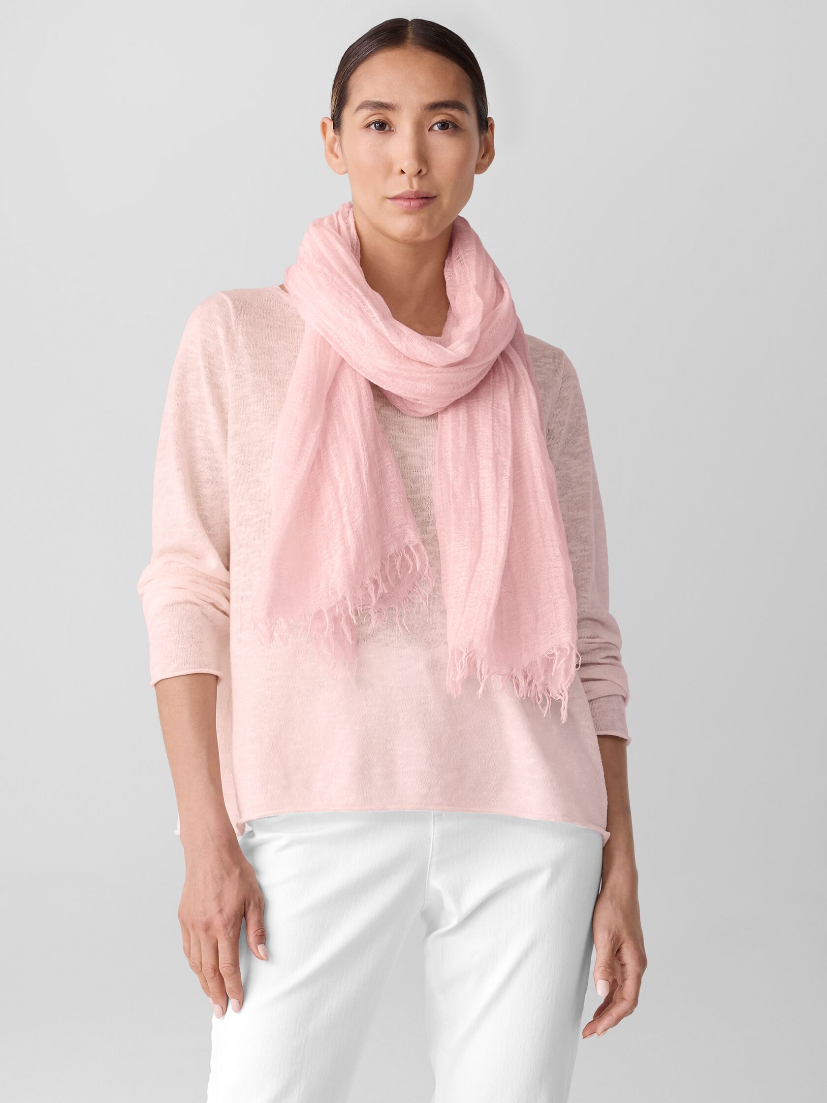 Textured Linen Blend Scarf